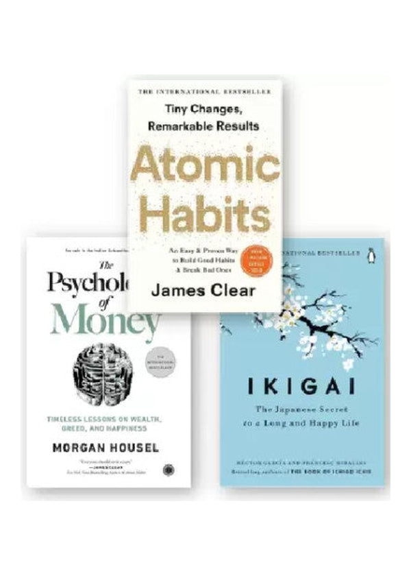 (Set Of 3 Books) Atomic Habits+ikigai+the Psychology Of Money by James Clear (Brand New)