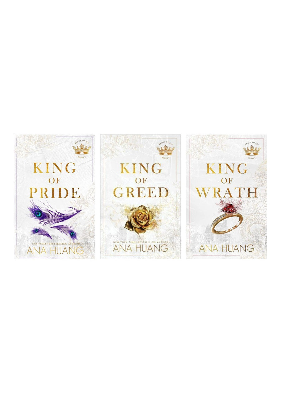 ana huang 3 book series set: king of wrath + pride + greed — Paperback (Brand New)