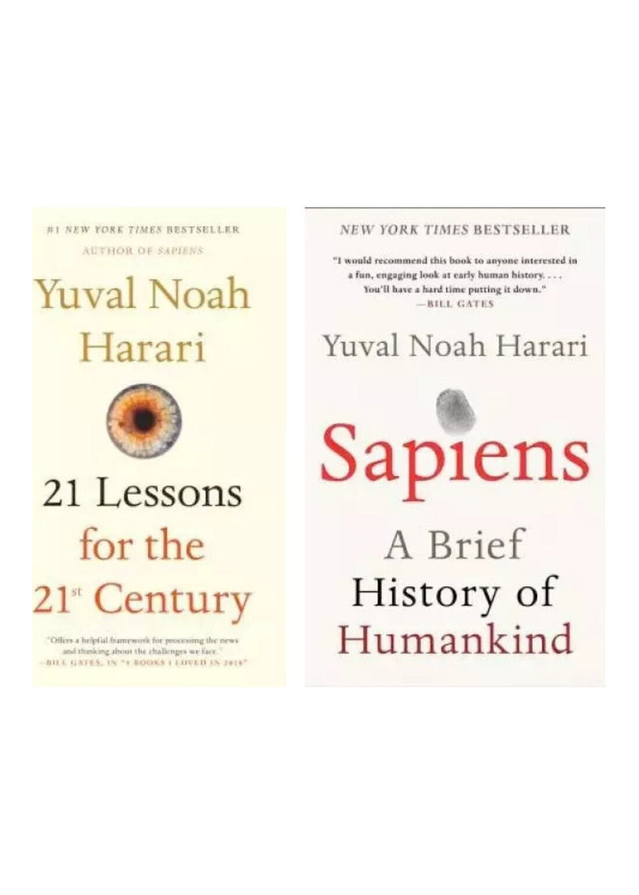 21 LESSONS & SAPIENS 2 book set by Yuval Noah Harari (Brand New)