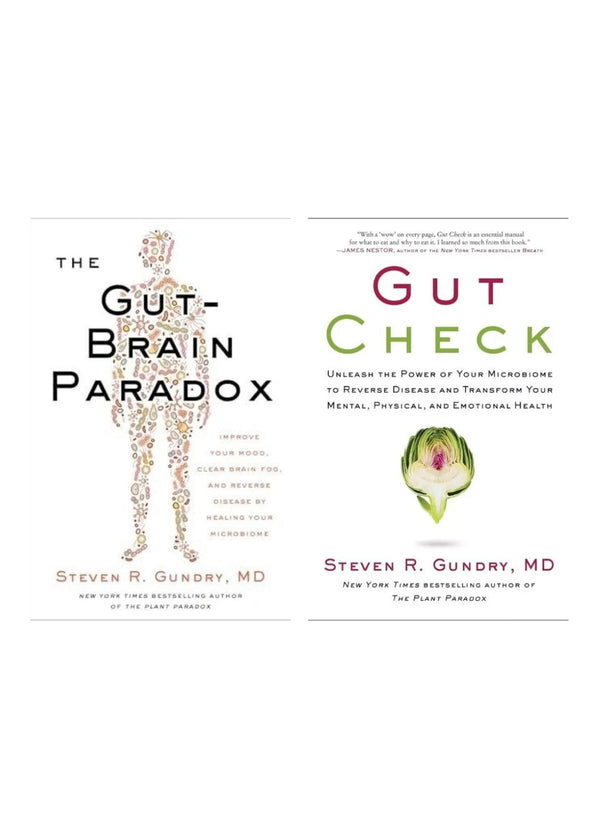 Gut Check Unleash the Power of Your Microbiome and Gut Brain Paradox 2 book set (Brand New)
