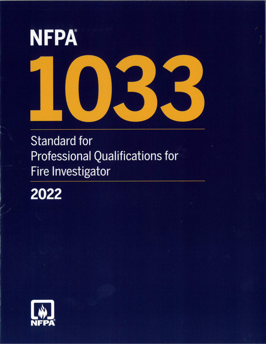 NFPA 1033 Standard for Professional Qualifications 2022 by National Fire Protection Association — Paperback (Brand New)