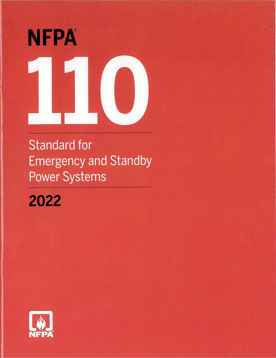 NFPA 110 Standard for Emergency and Standby Power Systems 2022 Edition by National Fire Protection Association — Paperback (Brand New)