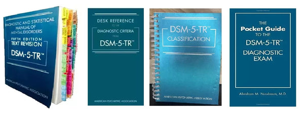 DSM-5-TR + tab + desk reference + classification + pocket guide book set PB by American Psychiatric Association (Brand New)