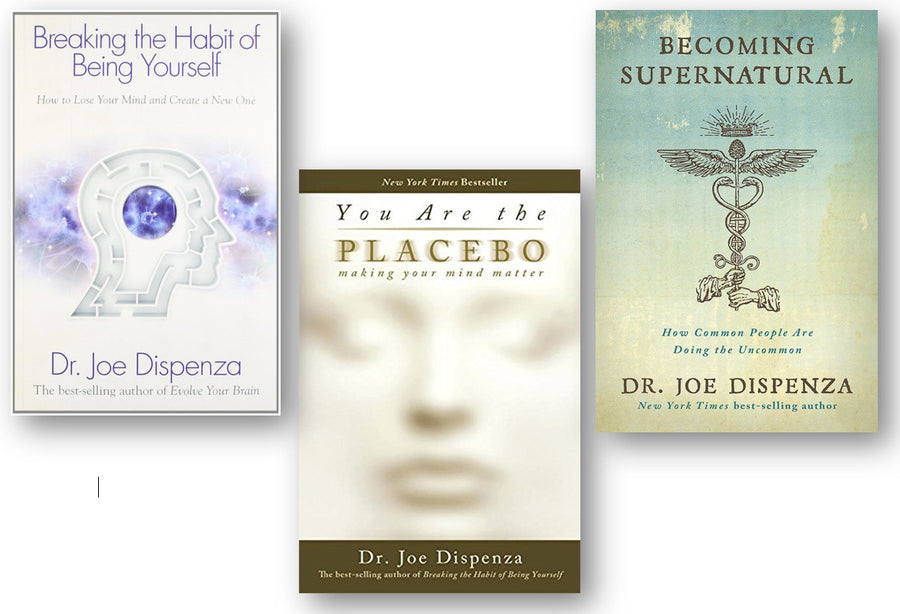 Joe Dispenza 3 Book Set, Becoming Supernatural, Placebo, Breaking the Habit USA by Dr. Joe Dispenza (Brand New)