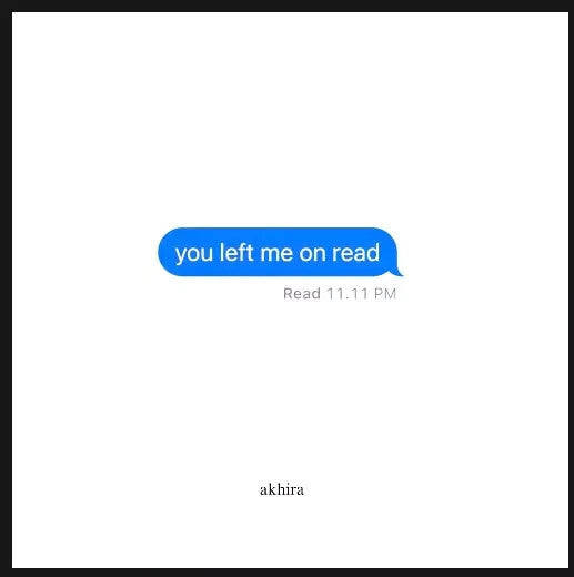 you left me on read — Paperback (Brand New)