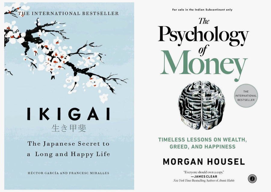 Combo Book Set Ikigai With The Psychology of Money by Héctor García & Francesc Miralles (Brand New)