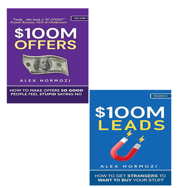 $100M Offers (Vol.1) + $100M Leads (Vol.2) by Alex Hormozi — Paperback (Brand New)
