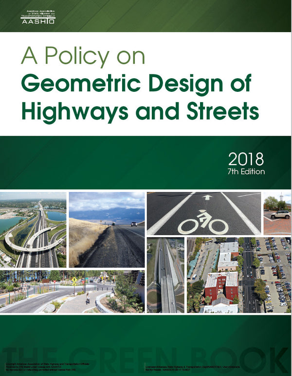 AASHTO A Policy on Geometric Design of Highways and Streets 2018 7th Edition HB — Hardcover (Brand New)