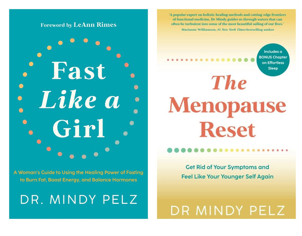 Fast Like a Girl + The Menopause Reset: 2 Book set by Mindy Pelz (Brand New)