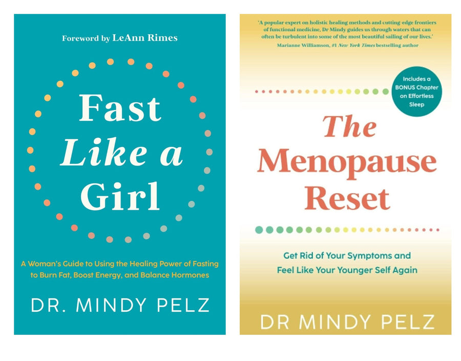 Fast Like a Girl + The Menopause Reset: 2 Book set by Mindy Pelz (Brand New)