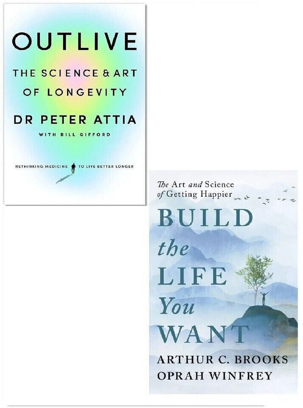 Outlive & Build the Life You Want combo Book by Arthur C. Brooks & Oprah Winfrey (Brand New)