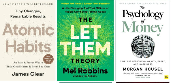 Atomic Habits+Psychology of Money+Let them theory, 3 Book Set by James Clear (Brand New)