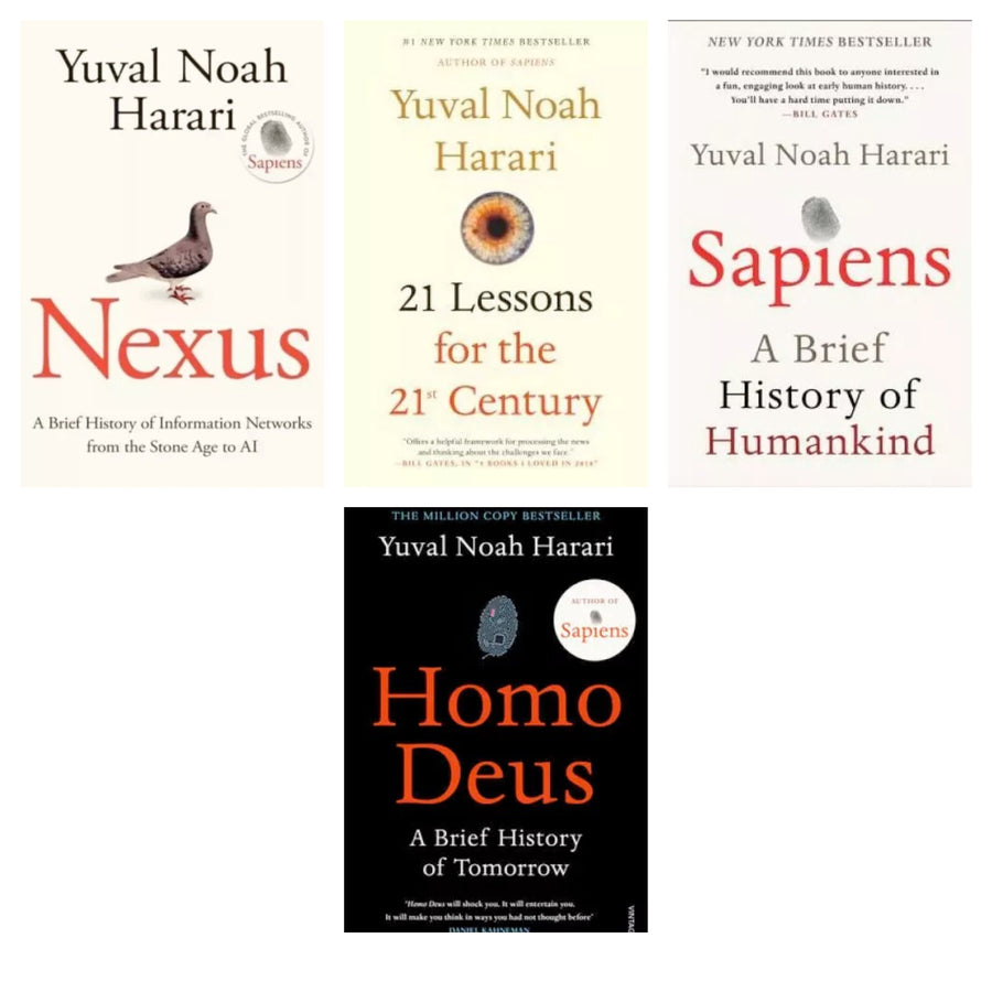 Nexus and 21 Lesson with Sapiens and Homo Deus 4 Books Set by Yuval Noah Harari — Book Set (Brand New)