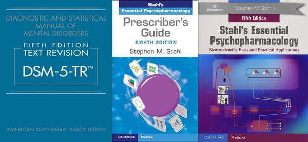 Prescriber's Guide & Stahl's Essential Psychopharmacology & Dsm-5-tr, 3 book Set by American Psychiatric Association (Brand New)