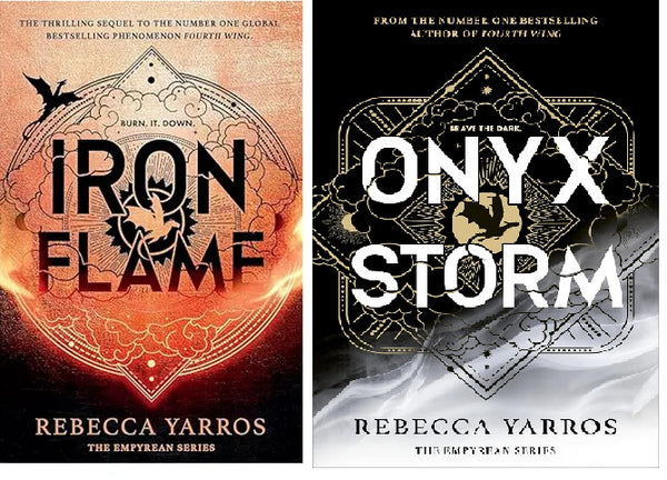 Onyx Storm + Iron Flame by Rebecca Yarros — Paperback (Like New)