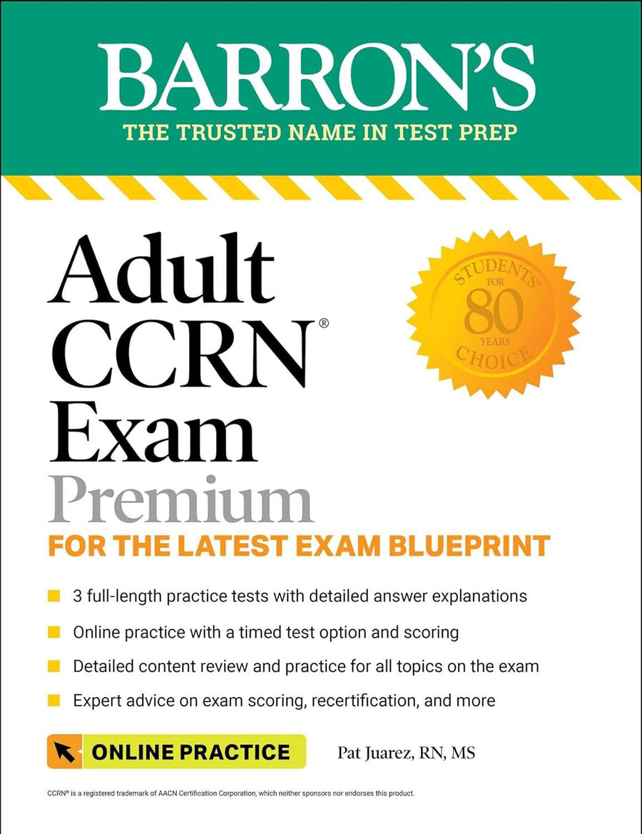 Barron's Test Prep Series Adult CCRN Exam Premium: Study Guide for the — Book Set (Brand New)