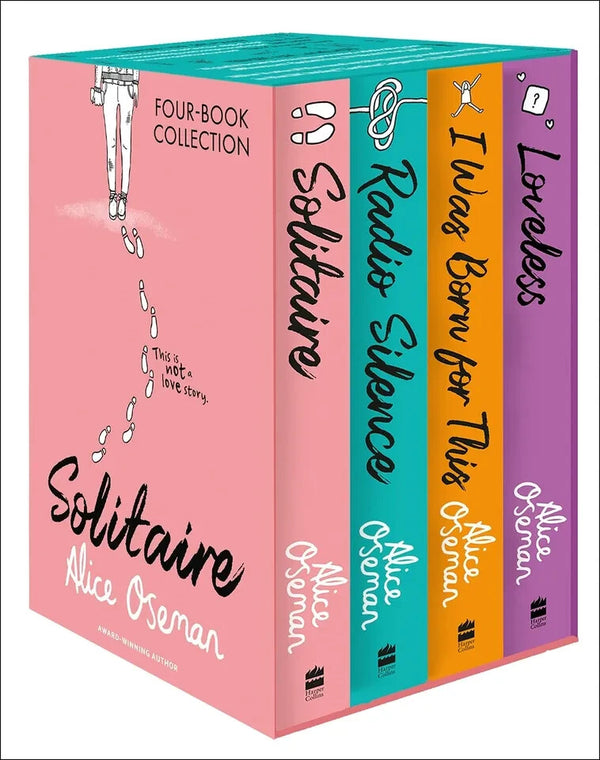 Alice Oseman Four Book Collection Box Set Solitaire Radio Silence I Was Born (Brand New)
